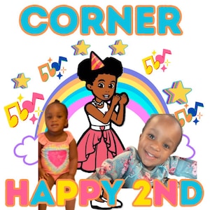 Birthday png-gracies corner custom change digital file