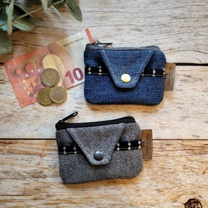 Mini Portemonnaie | Hosentaschen-Geldbörse | Taschengeld-Täschchen aus Jeans