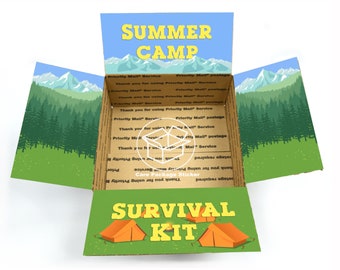 Summer camp care package stickers / sleep away bunk box / camper gift for boy and girls