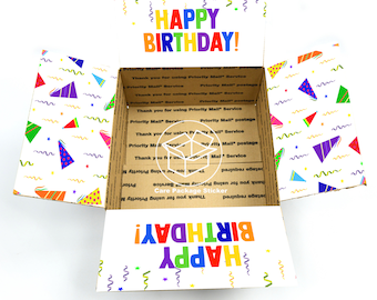 Birthday care package stickers / birthday box for boyfriend / college student gift / long distance friend surprise decoration wrapping kit