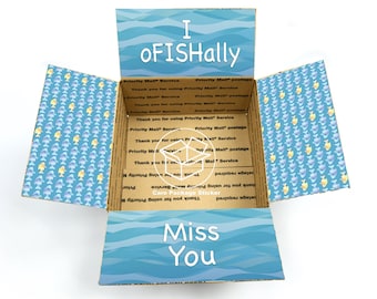 I miss you care package stickers / long distance relationship box for him / college care package for her / deployment gift for boyfriend