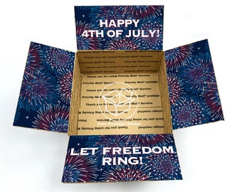 4th of july care package sticker / patriotic deployment box for him / military appreciation / gift box for deployed solider / shipping box