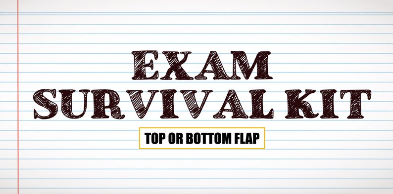 Exam Survival Kit care package stickers for college student