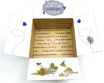 Overseas care package stickers / international deployment box / military gift for him / long distance relationship gift for boyfriend