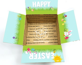 Easter care package stickers / spring college student gift box for him / basket for boyfriend / shipping decoration labels for kids children