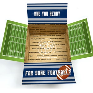 Autocollants pour emballage de football / coffret cadeau personnalisé pour lui / cadeau entraîneur de football / coffret cadeau équipe / coffret ballon de football surprise pour petit ami