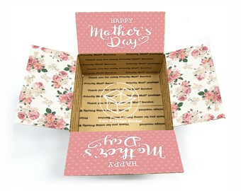 Mother's day gift box stickers / long distance care package for mom / box flap stickers / diy custom shipping box decoration labels