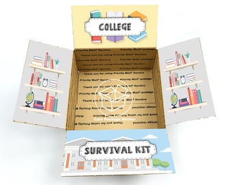 College Care Package Stickers: Freshman Survival Kit for Student