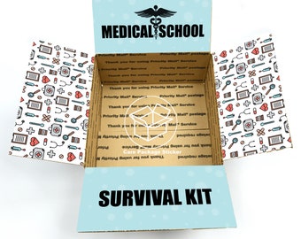 Medical School Care Package Sticker Kit | Med Student Gift Box Flap Stickers