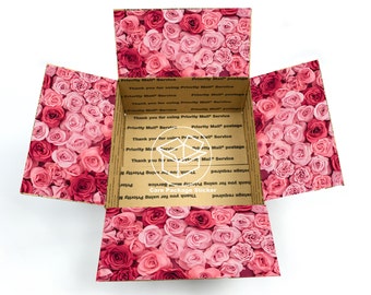 Rose care package stickers /valentines day gift box / mothers day package for her / long distance anniversary box / decorated shipping box