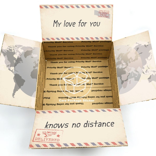 Deployment gift for him / long distance couple care package for boyfriend / overseas relationship / military husband survival sticker kit