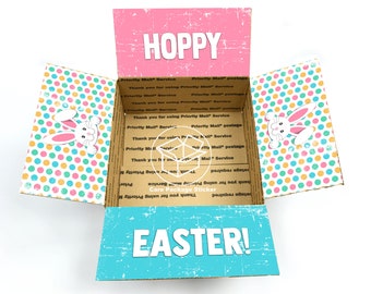 Easter care package stickers / spring college care package / decorated box flaps labels / gift box for military / deployed boyfriend box
