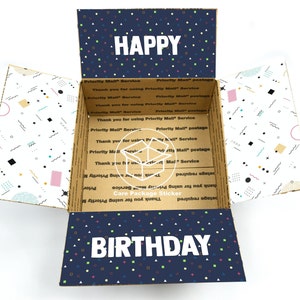 Birthday care package / long distance relationship gift / care package for him / college care package / birthday box / box flap stickers