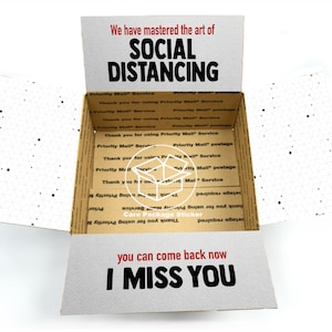 Long distance relationship care package / deployment survival kit / i miss you boyfriend / military care package for him / box flap stickers