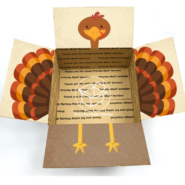 Thanksgiving care package stickers / fall college care package for him / fall student gift box / thanksgiving deployment care package flap