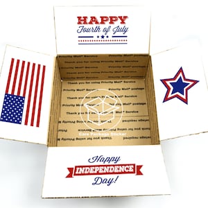 4th of July gift box stickers / patriotic deployment care package for boyfriend / american flag shipping label tags / military soldier kit