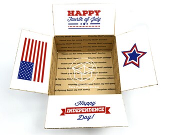 4th of July Care Package Sticker Kit: Patriotic Shipping Labels
