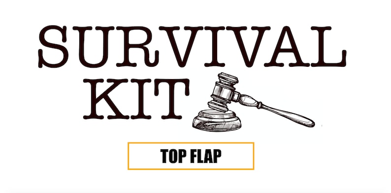Law student gift box.  Law school survival kit care package sticker kit for USPS Flat Rate shipping boxes