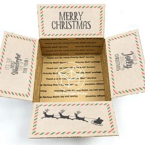 Christmas care package flaps / long distance christmas box for him / military deployment shipping gift box  for boyfriend / stickers