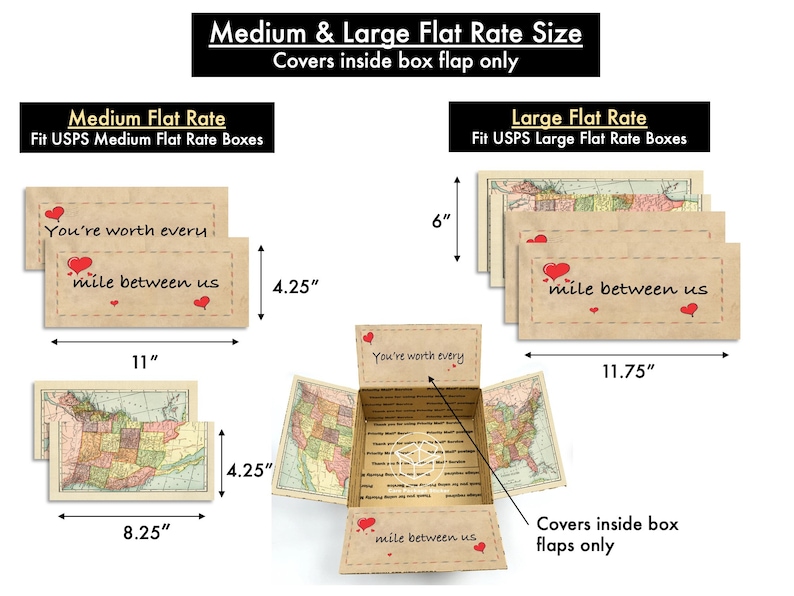 care package stickers for usps flat rat shipping box