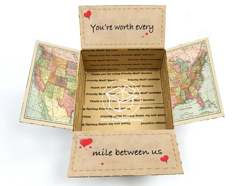 Long Distance Relationship Care Package for Boyfriend / Inside Etsy