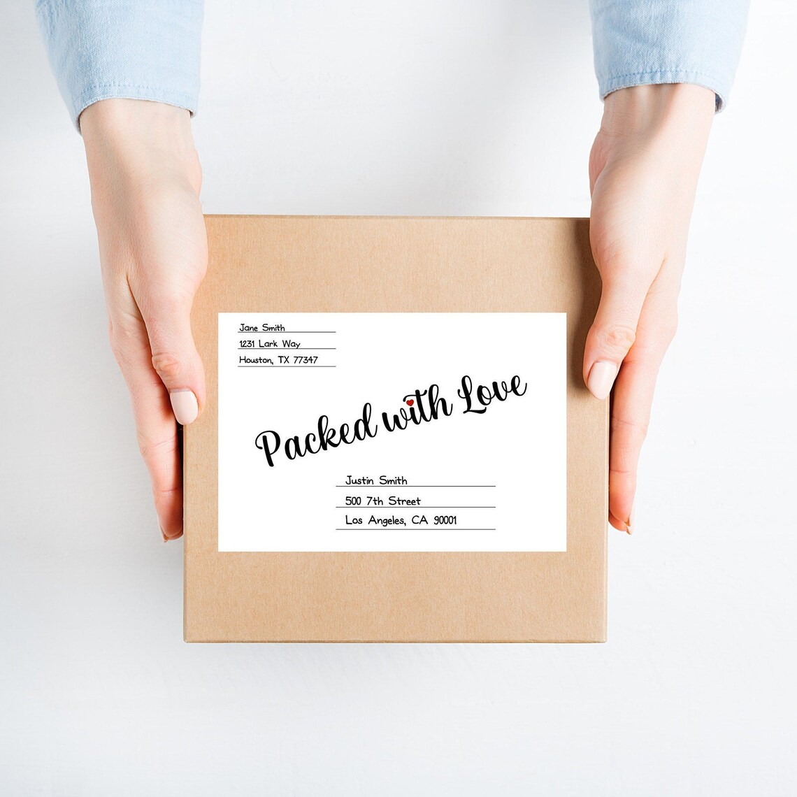 Shipping label for care package / address sticker / address Etsy