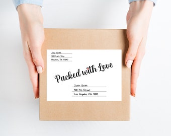 Shipping label for care package /  address sticker / address label / return label / custom / college / deployment / long distance gift