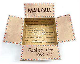 Military Deployment Mail Call Care Package Sticker Kit: Long Distance Gift for Him