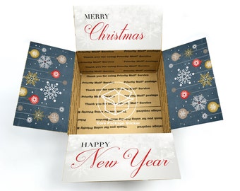 Christmas care package / 2022 new year gift box / care package for him / long distance box for boyfriend / deployment box flap stickers