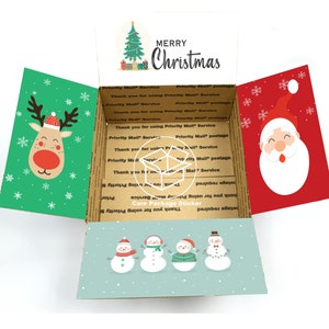 Christmas care package flaps / long distance christmas gift for him / christmas box flap stickers / deployment gift for boyfriend / family