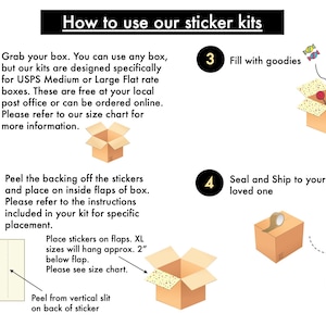 We miss you care package / bear gift box / college care package for student / deployment gift for him / long distance family box stickers image 7