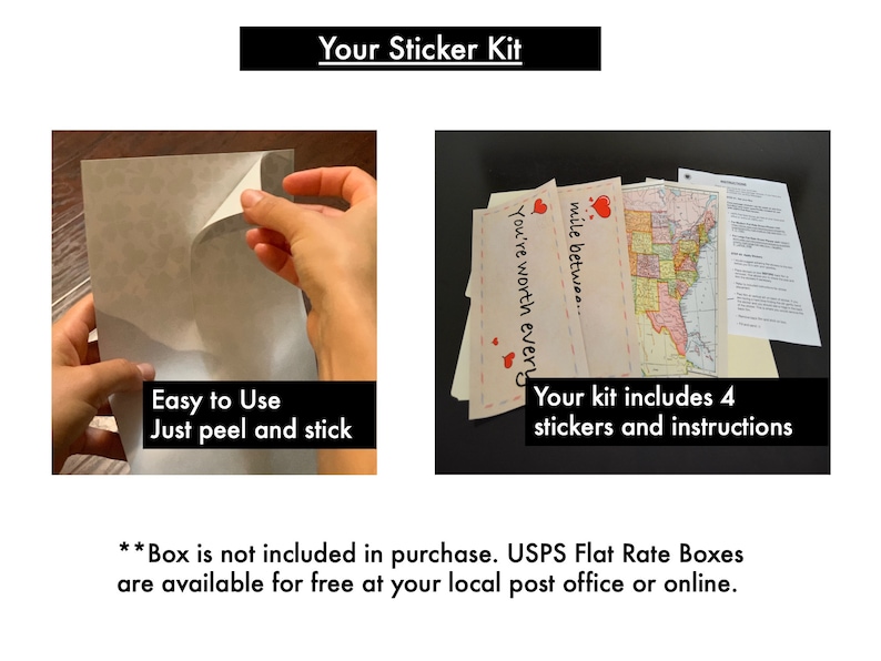 how to use care package stickers from carepackagesticker on Etsy