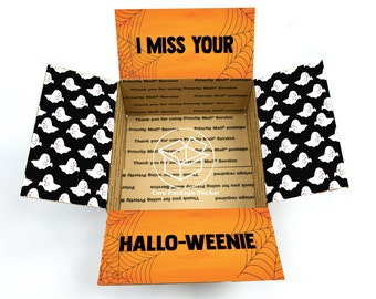 Halloween care package flaps / halloween gift for boyfriend / halloween care package stickers / spooky gift box for him / box flap stickers
