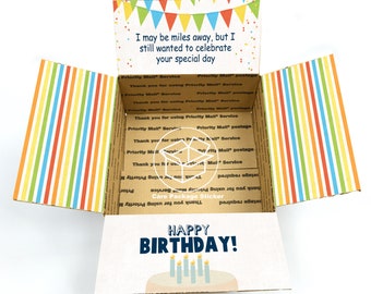 Birthday Care Package Sticker Kit: College and Deployment Gift Box for Long Distance