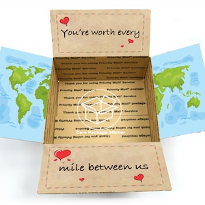 Long distance care package for boyfriend / overseas deployment survival kit / abroad exchange student / military care package flap stickers