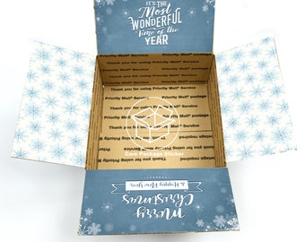 Christmas New Year box / winter care packge for boyfriend / cold care package for friend / long distance relationship box flap stickers