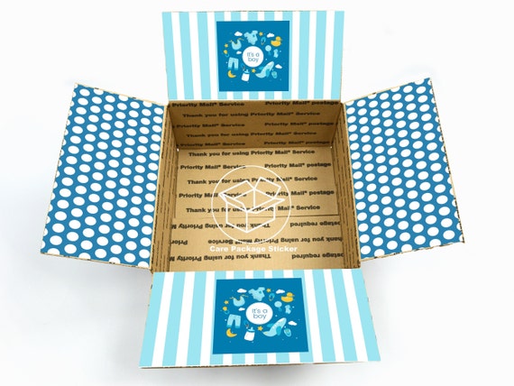 Baby Boy Gender Reveal Box Pregnancy Announcement Box Its Etsy