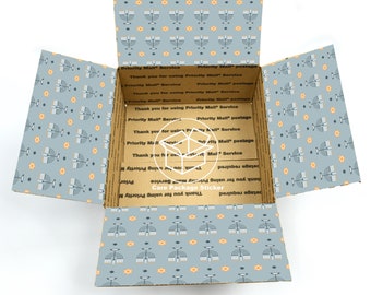 Hanukkah care package / hanukkah gift box / long distance family box / menorah pattern shipping box flap decoration stickers