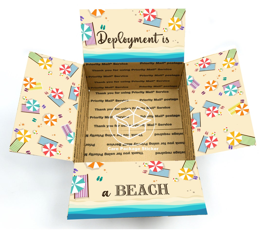 Deployment Care Package Stickers / Deployed Boyfriend Gift Box for Him ...