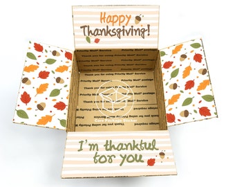 Thanksgiving care package stickers / thanksgiving box for long distance boyfriend / thankful for you college care package flap stickers
