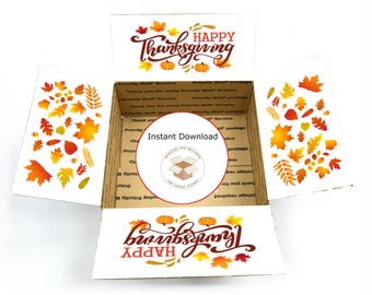 Thanksgiving Care Package Stickers, Fall Leaves (PDF Printable)