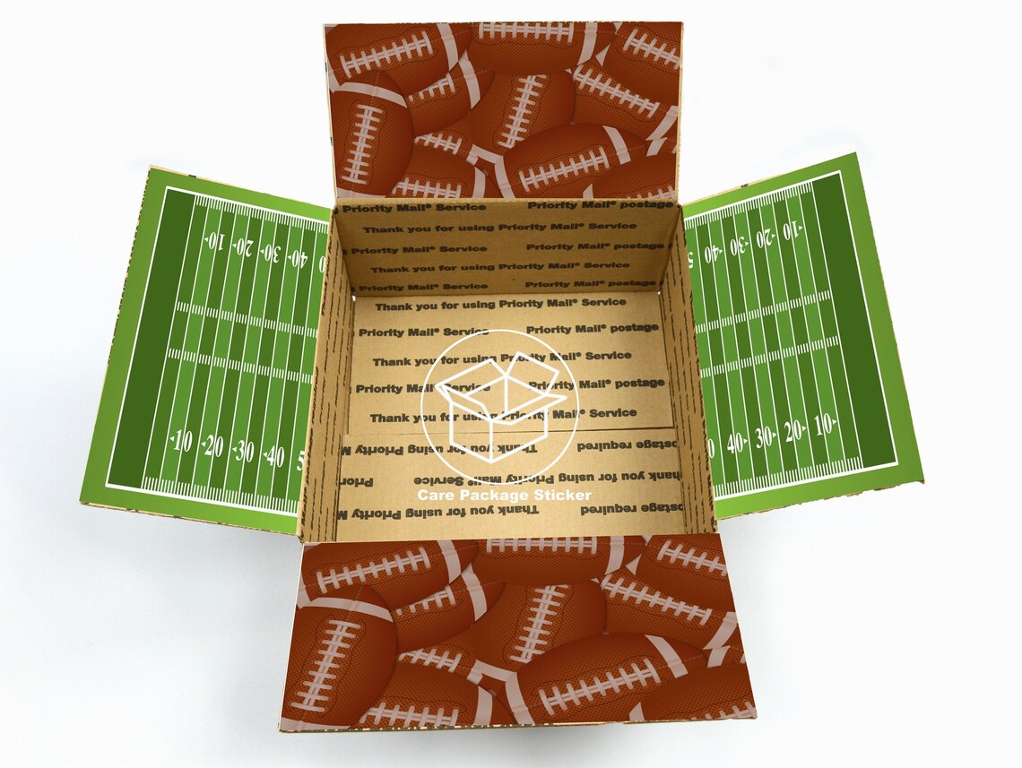 Football Gift Box / Sports College Care Package Stickers / Etsy