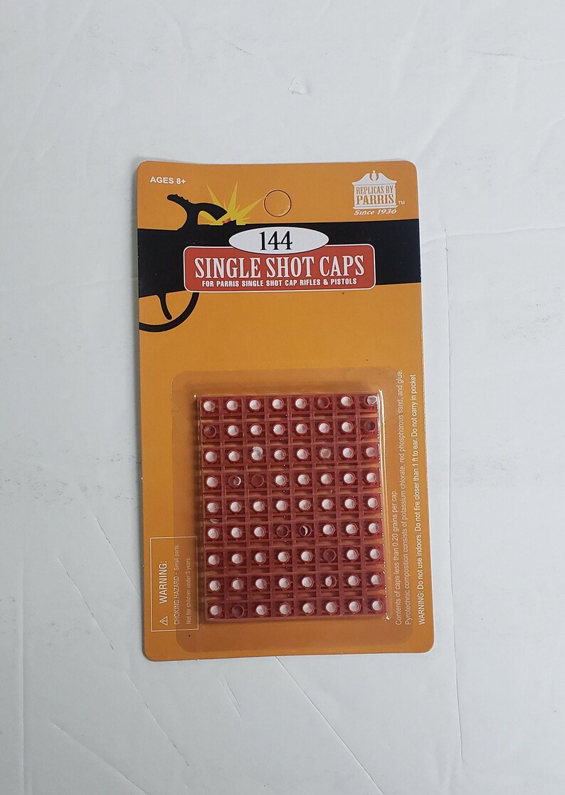 Single Shot Caps for Cap Gun Toys 144 Shots Pack Parris Toys Etsy