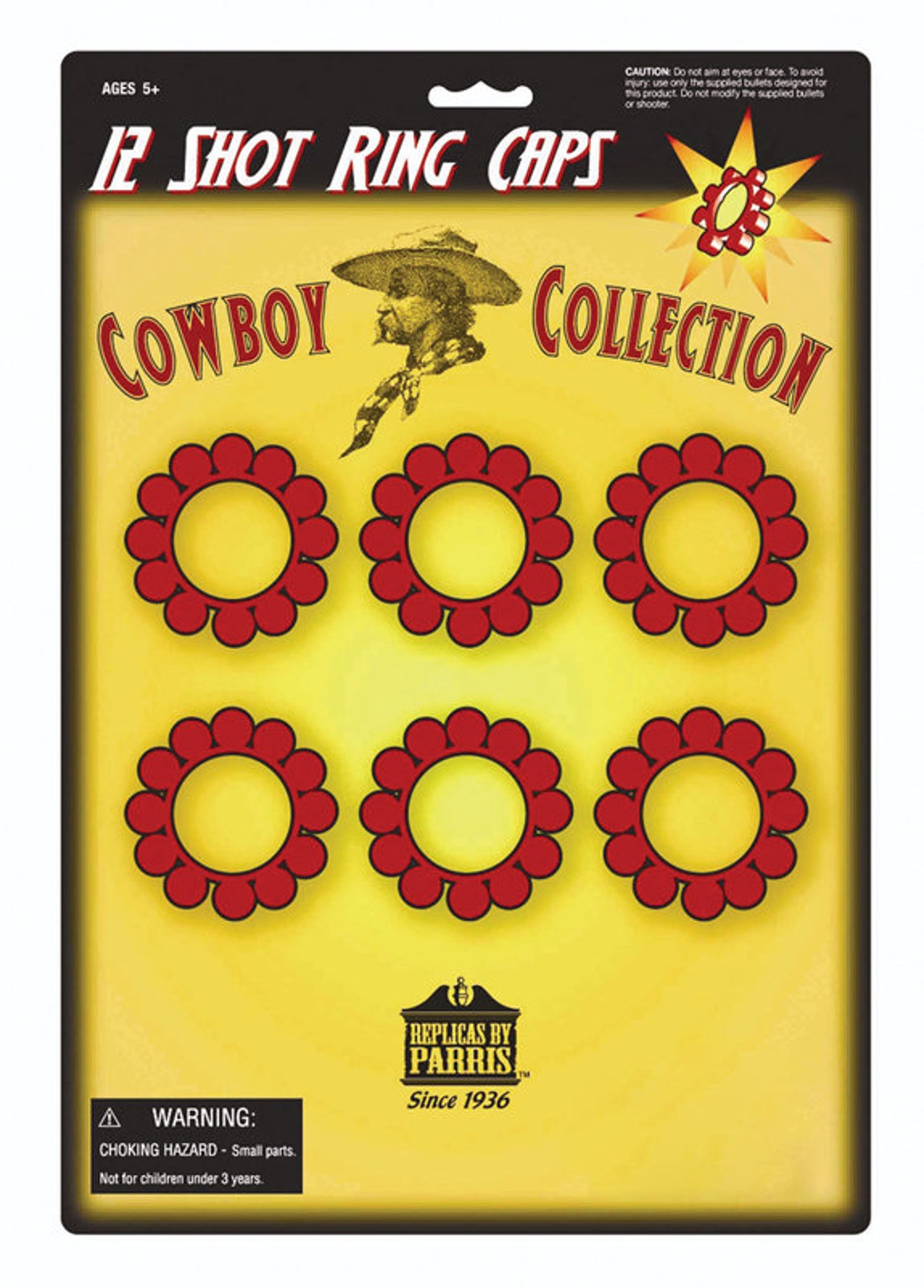 12 Shot Ring Caps Total 72 Shots Refill for Parris Cap Gun Made in