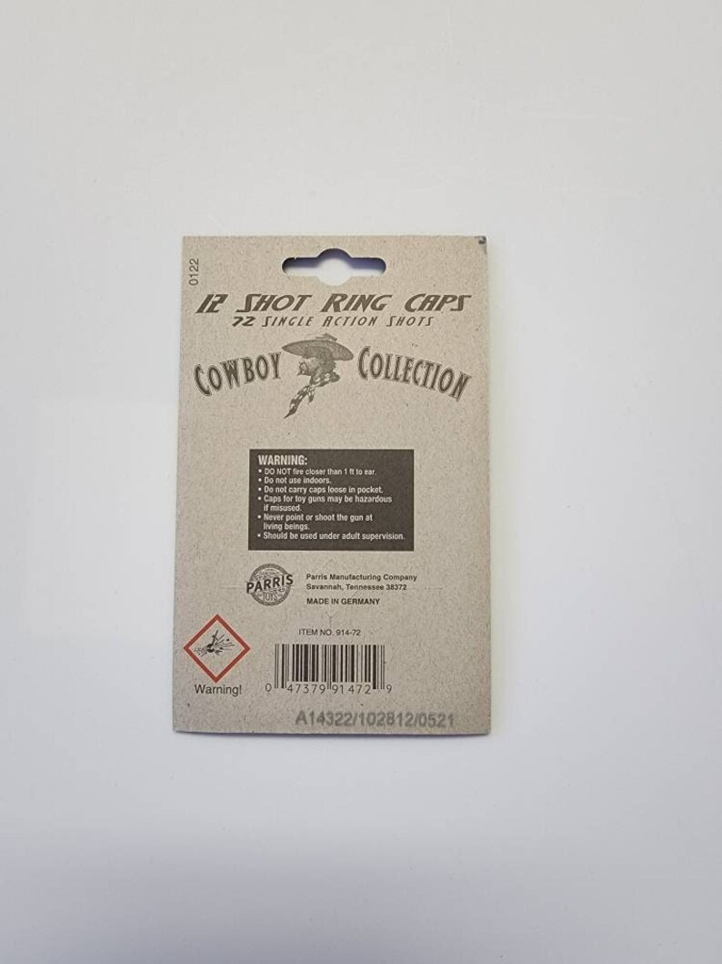 12 Shot Ring Caps Total 72 Shots Refill for Parris Cap Gun Etsy