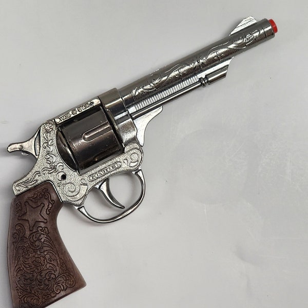 Gonher Retro Classic Style Billy the Kid Diecast Replica Revolver Cap Gun Set Made in Spain  Metal Diecast