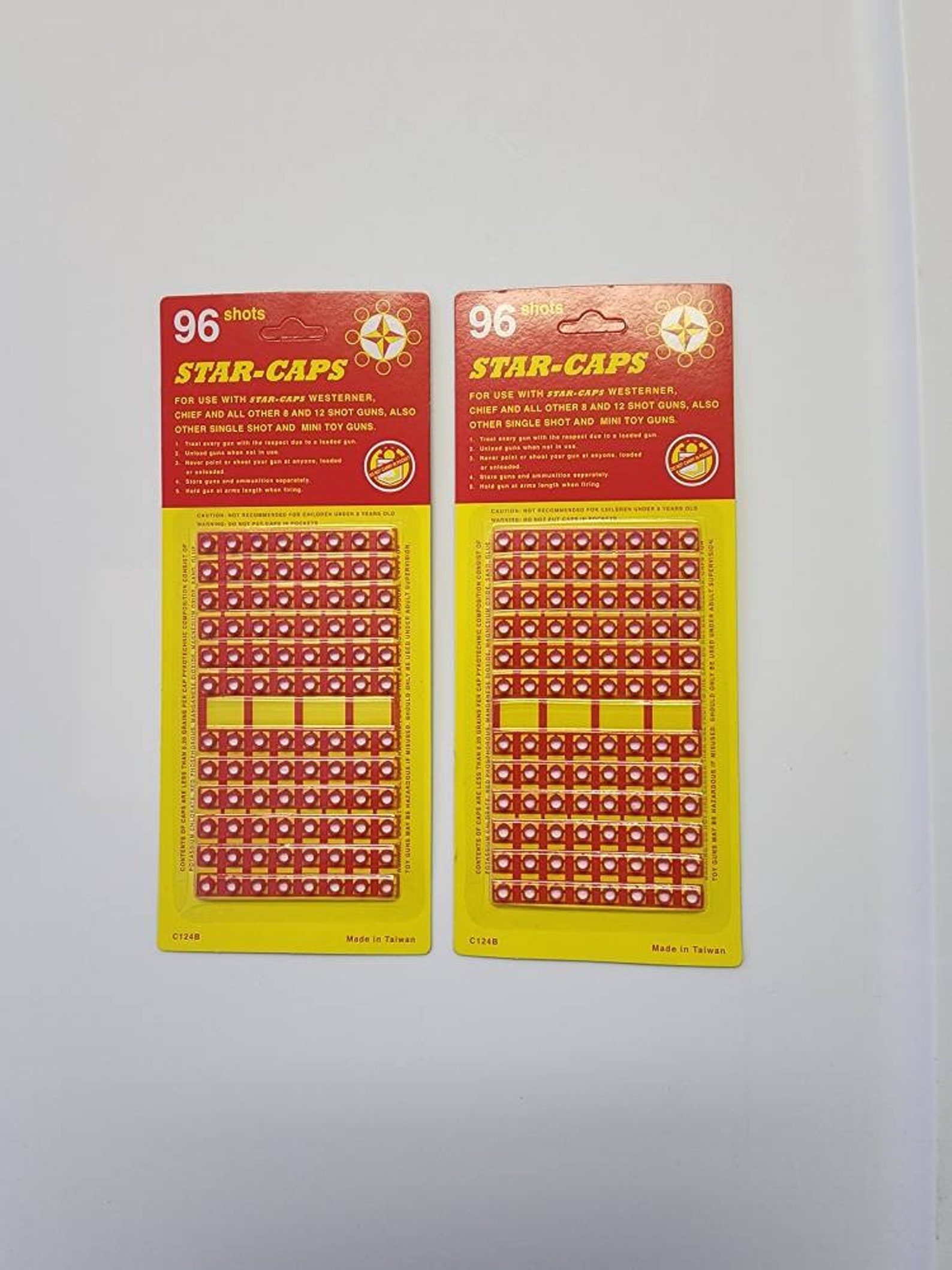 Single Shot Cap Refills 96 Shots 2x Pull off Star Caps Etsy