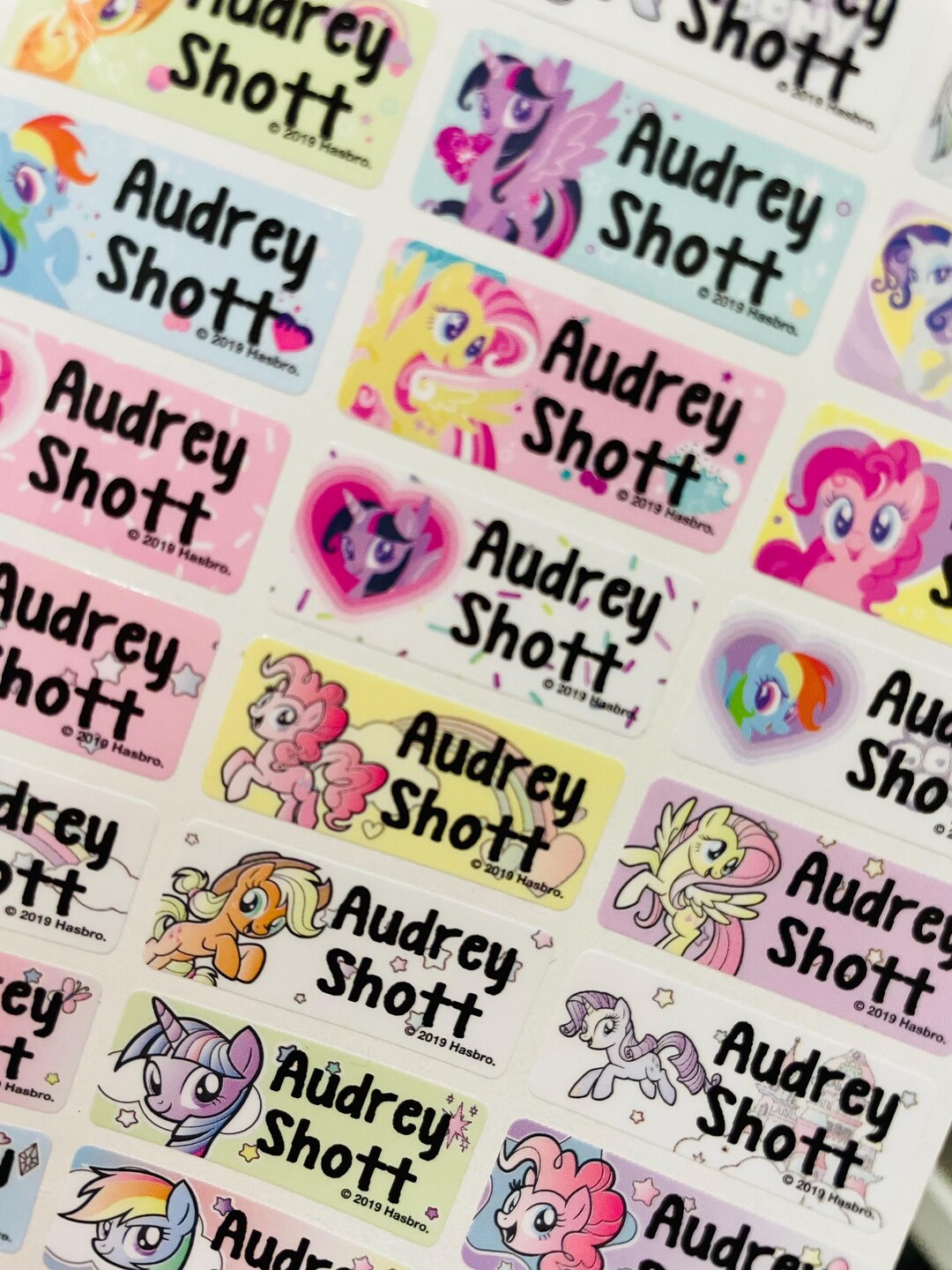 Personalized Waterproof Name Labels: My Little Pony Stickers - Etsy