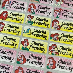Waterproof Name Stickers Baby Label Kids Name Labels, Personalize Kids Sticker, Address Return Label, Waterproof  labels princess