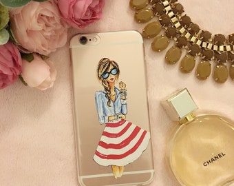 iPhone 6/6s clear soft silicone case Fashion Girl